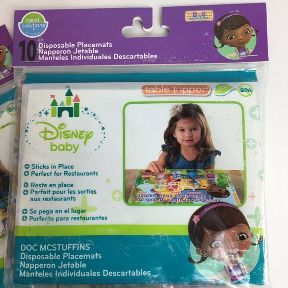 Disney Doc McStuffins Disposable Placemats Table Topper BPA Free Neat Lot Of 2 - Picture 3 of 12